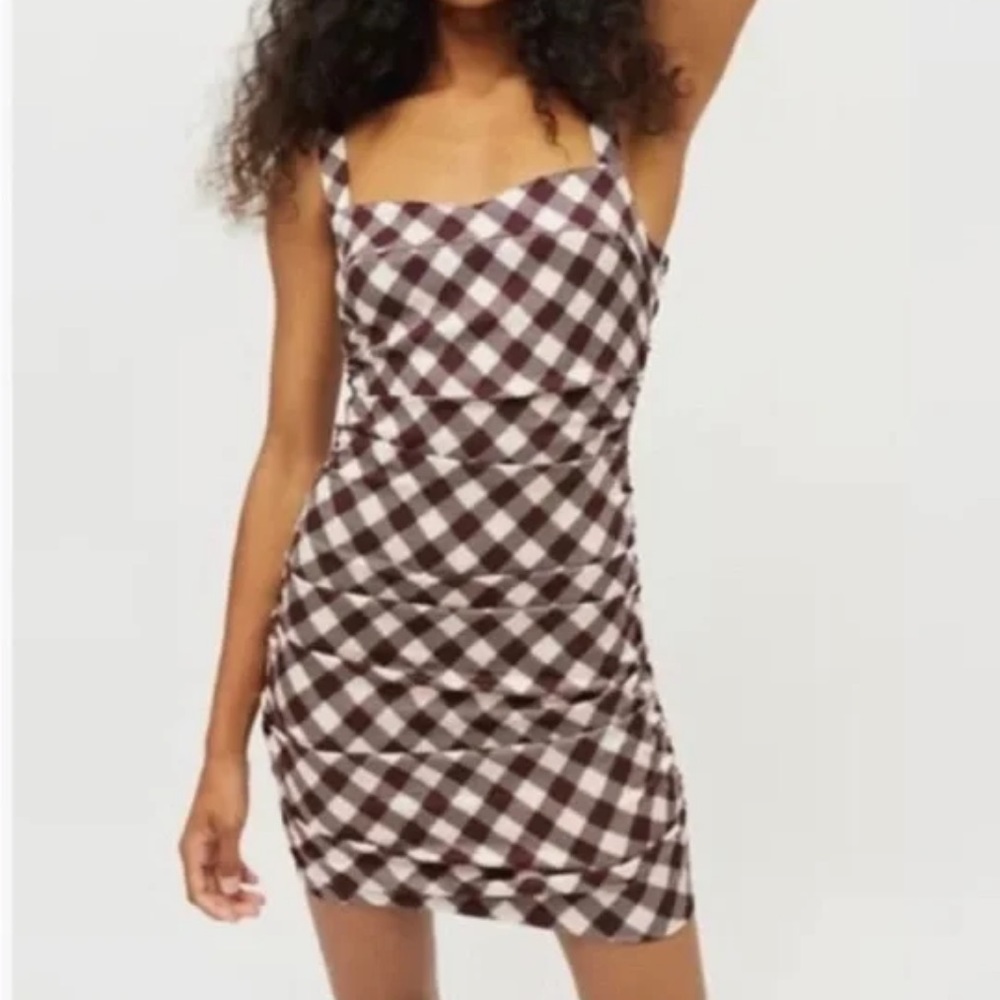 Urban Outfitters Clair’s Ruched Mini Dress